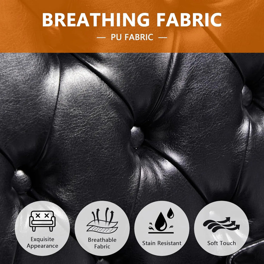 80" Large Leather Couch