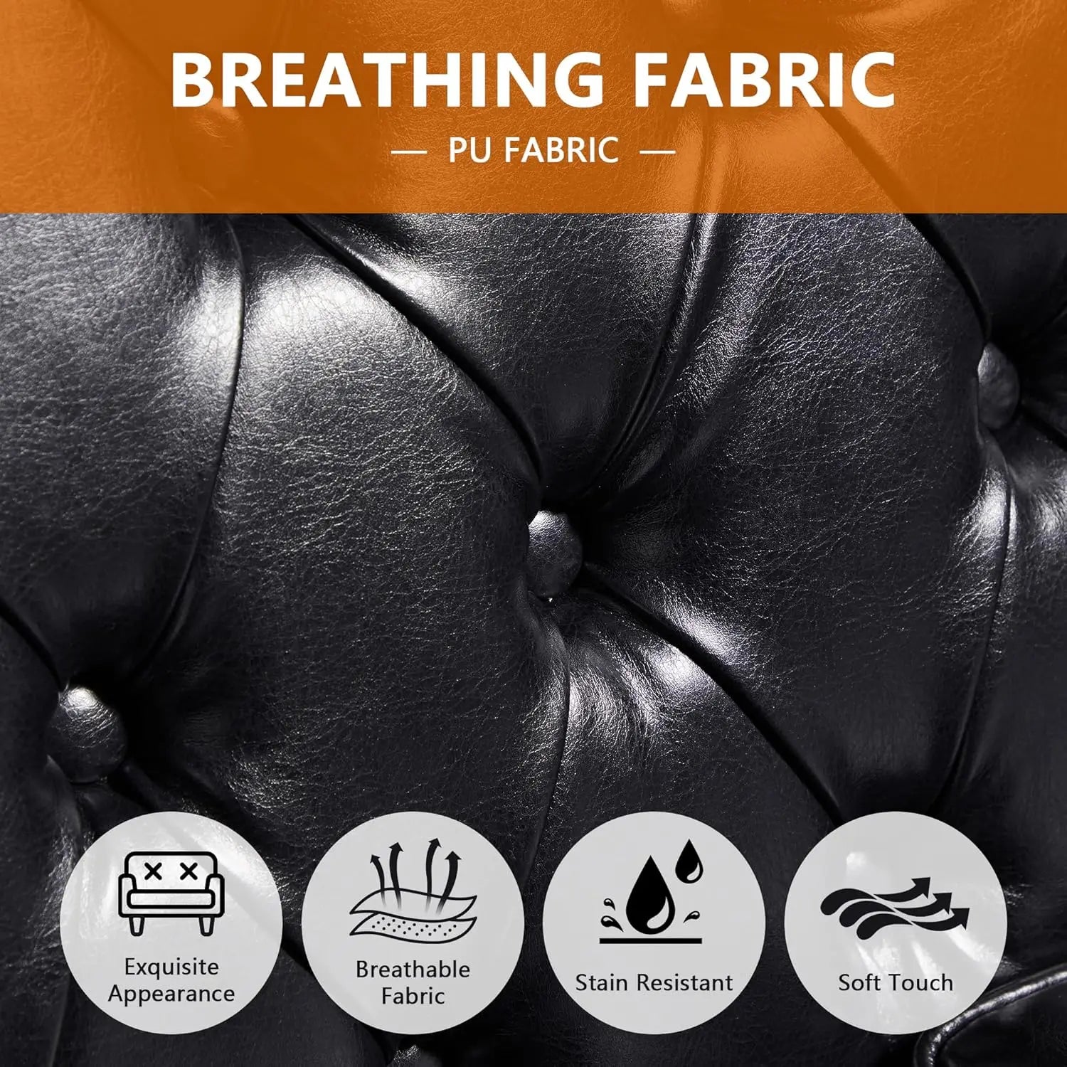 80" Large Leather Couch