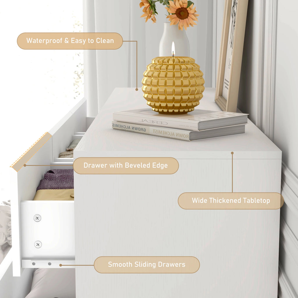 High Gloss Wood Chest of Drawer