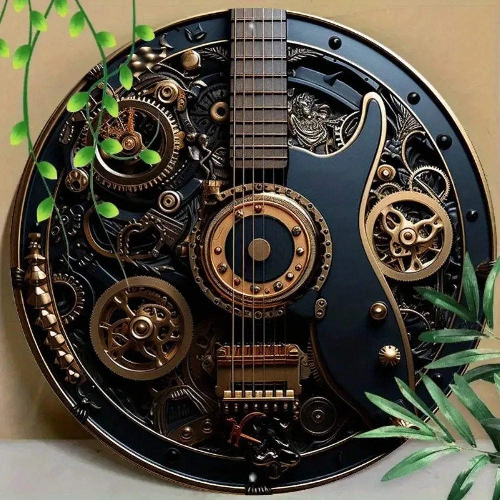 Steampunk Guitar Wall Art