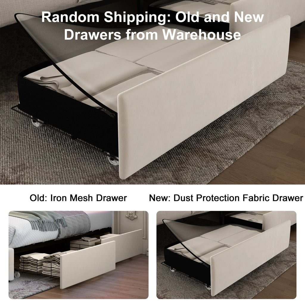 LED Bed Frame with Galaxy Projector