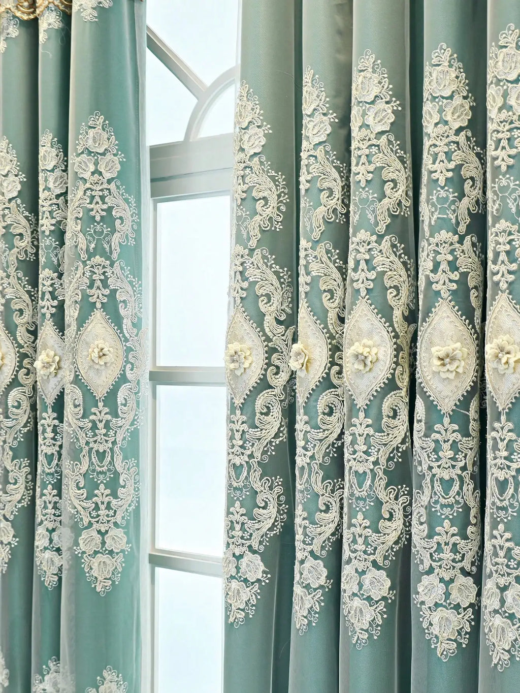 1PC embroidered curtains