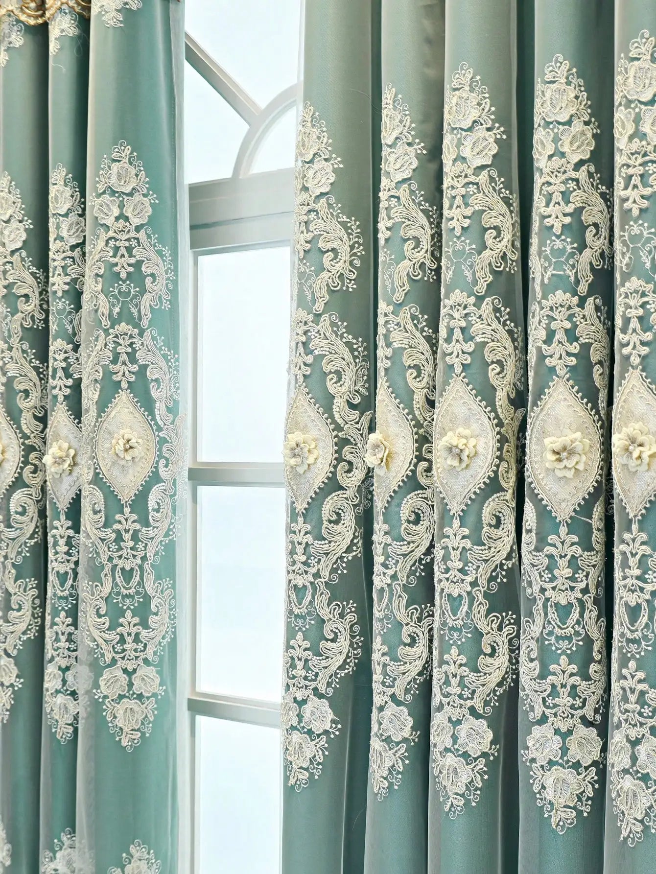 1PC embroidered curtains