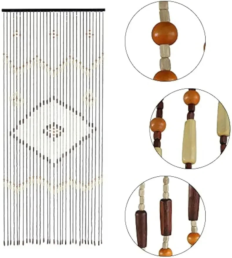 Wooden Thread Curtain Room Divider