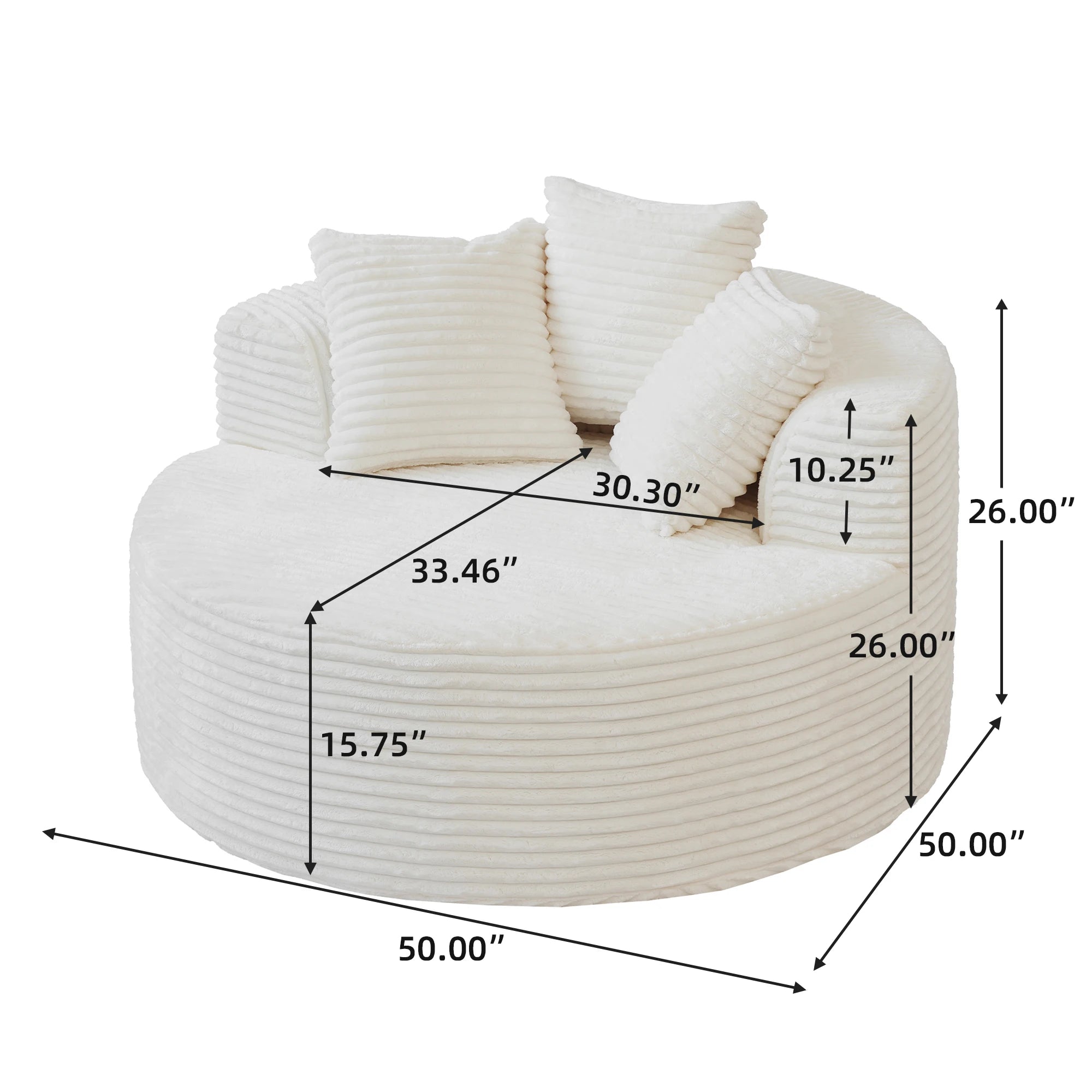 Comfortable Oversized Round Chair