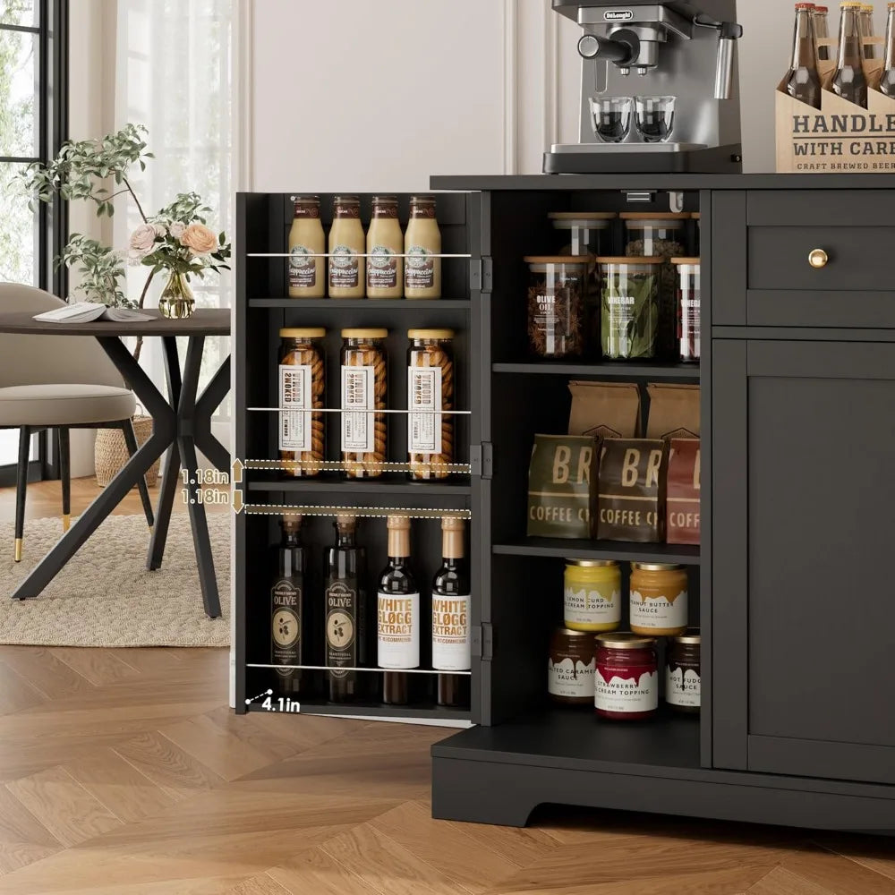 Buffet Sideboard Wood Coffee Bar