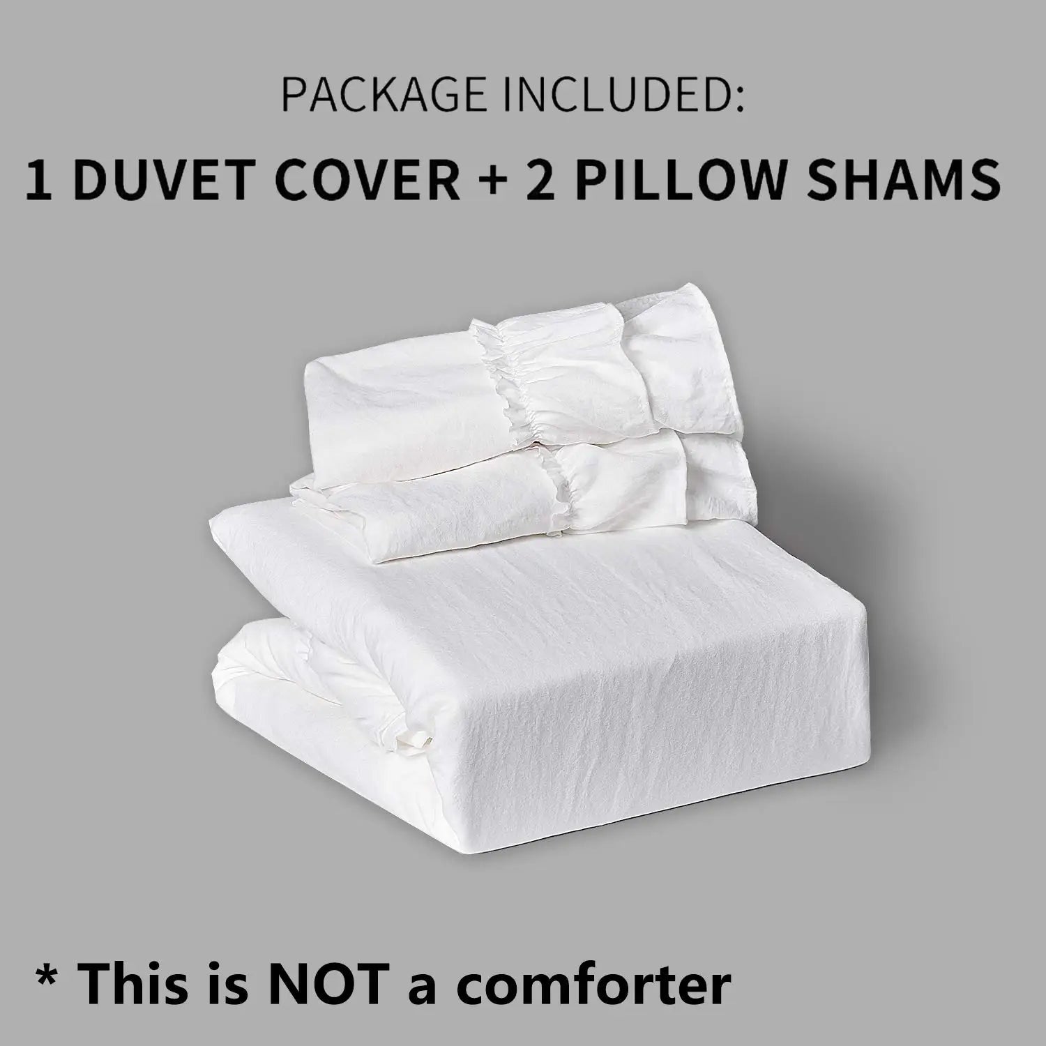 3 Piece Ruffled Duvet Cover Set