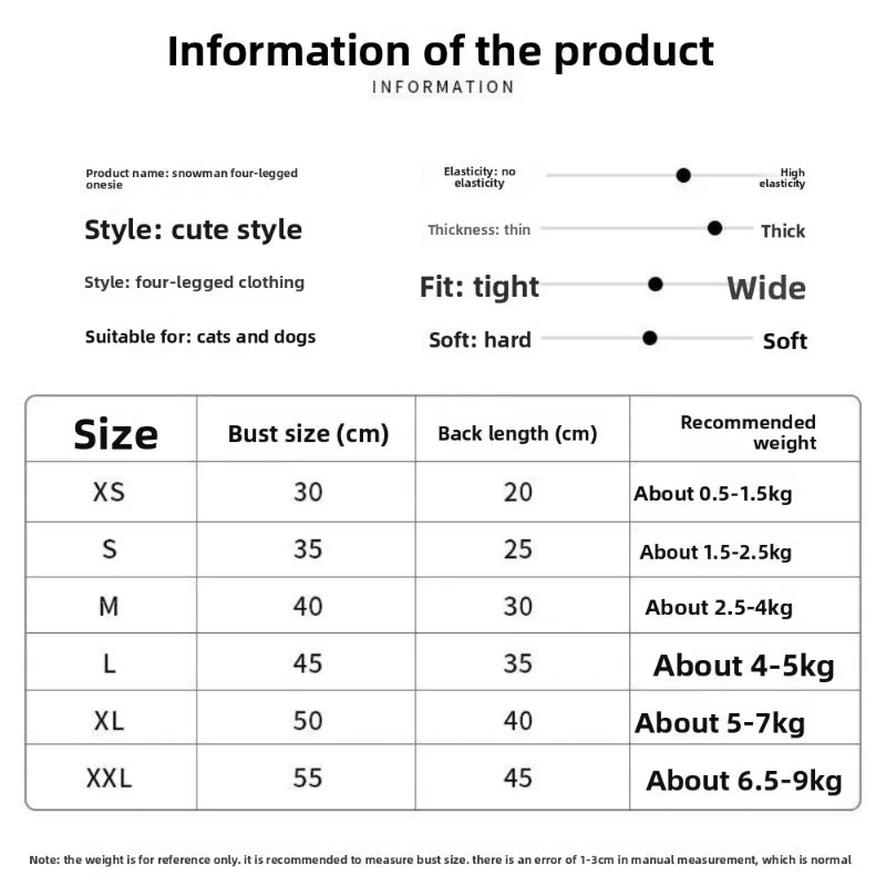 Cat Thick Four-legged Coat