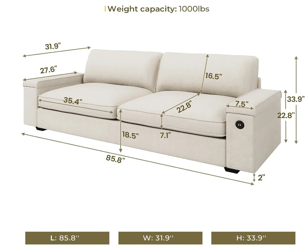 Comfy Couch w/Extra Deep Seats