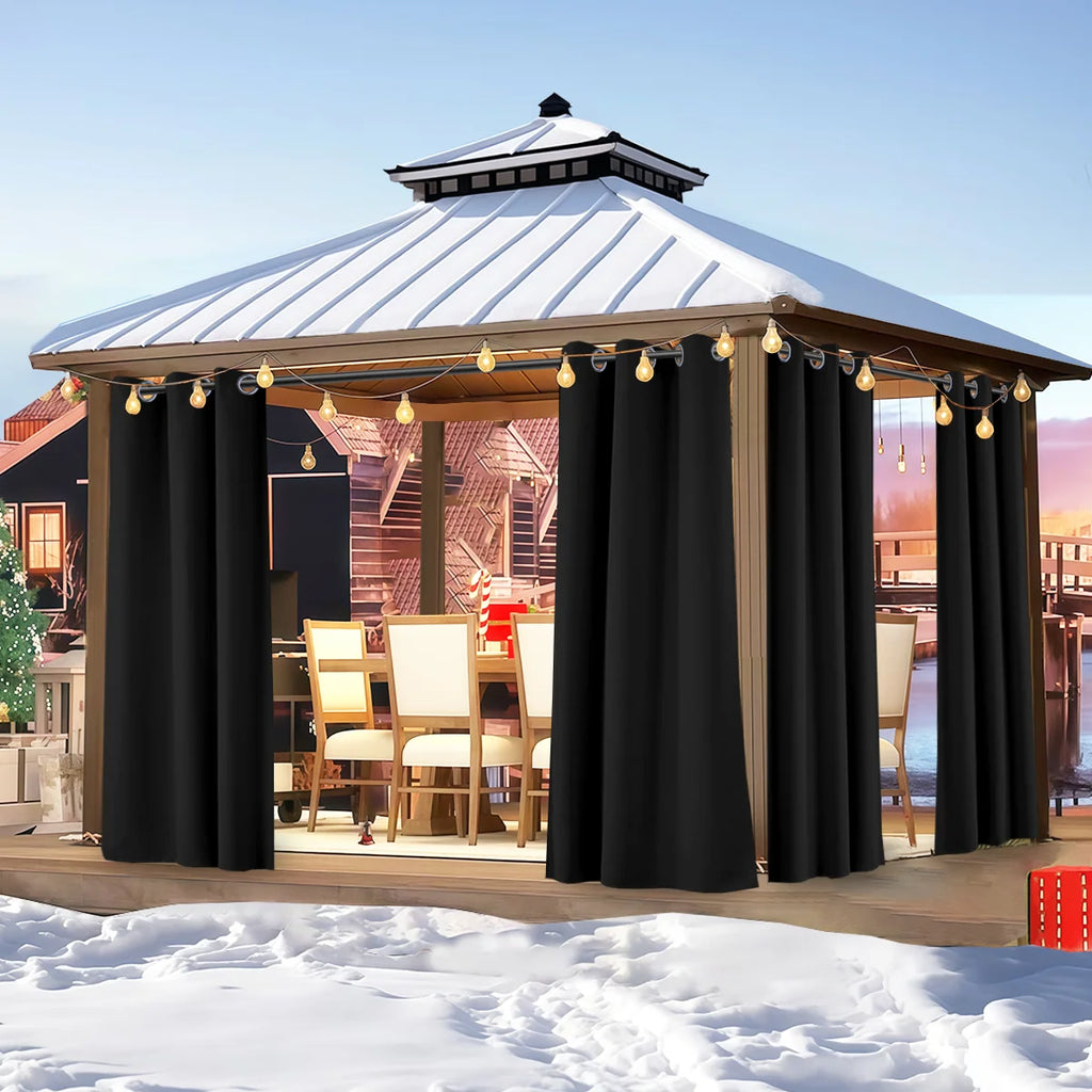 4 PCS Blackout Thermal Insulation Curtains