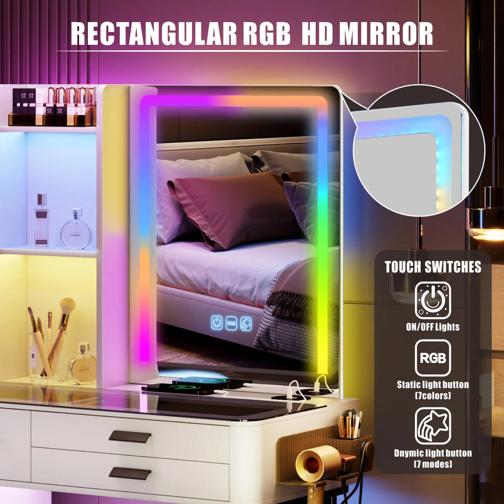 Makeup Vanity  w/Lights/Mirror