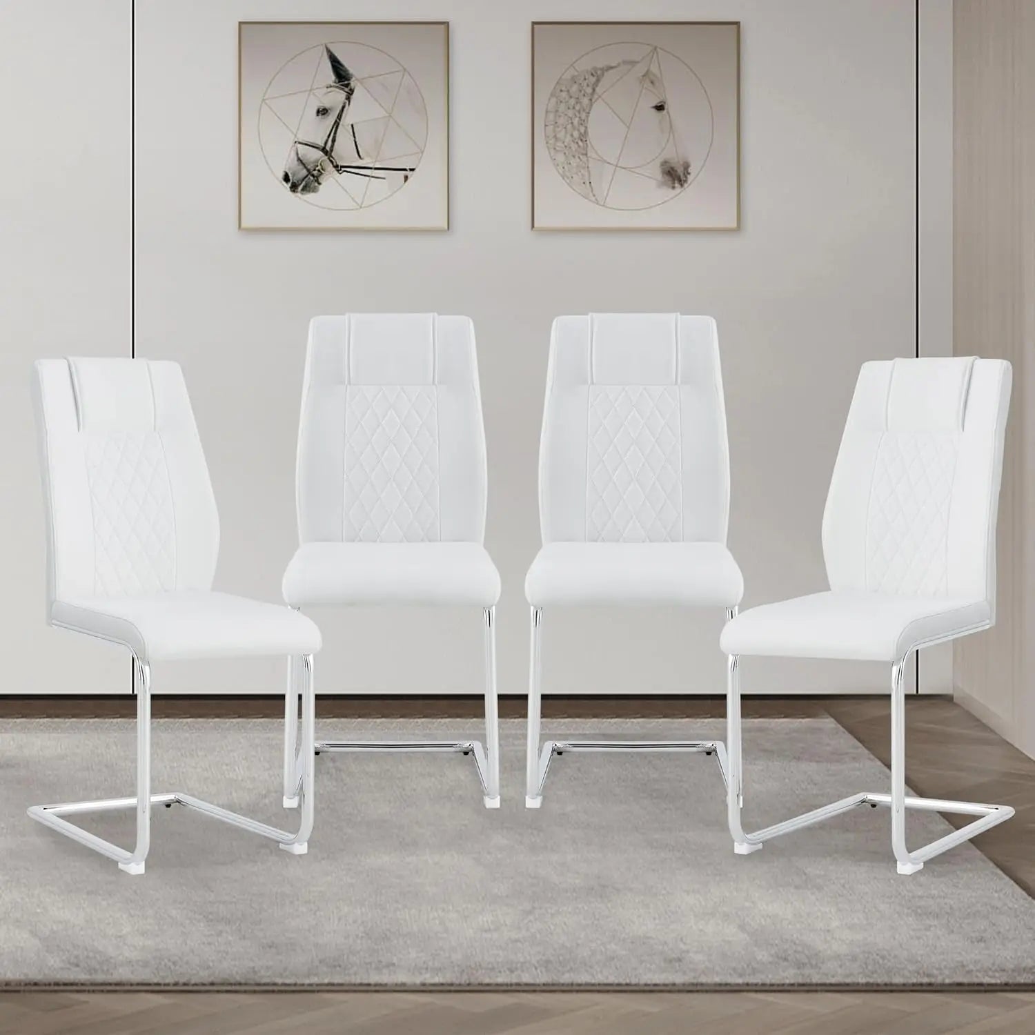 4 Pc Chairs w/Metal Legs