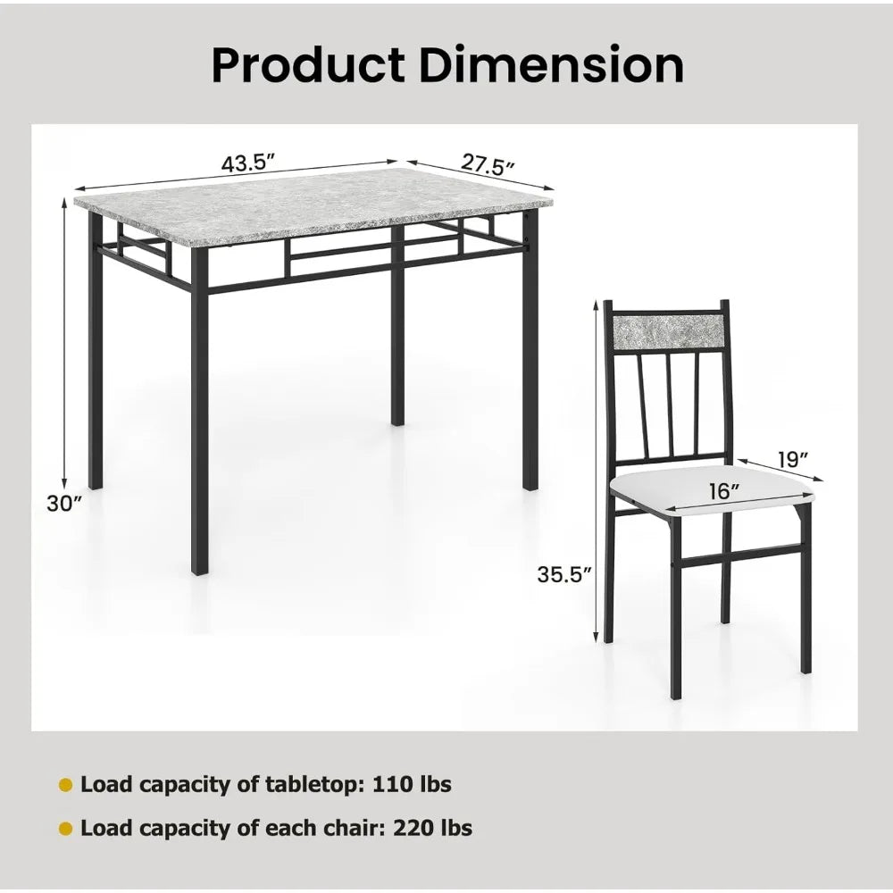 Table + Chairs w/Padded Seat