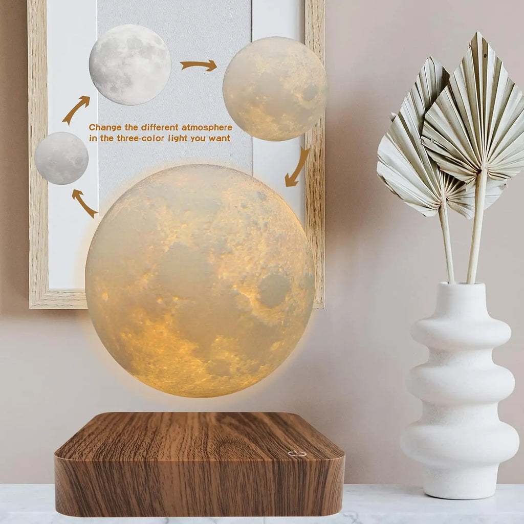 Floating Rotating Moon Lamp