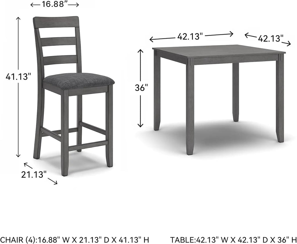 Gray Wood Dining Set w/table