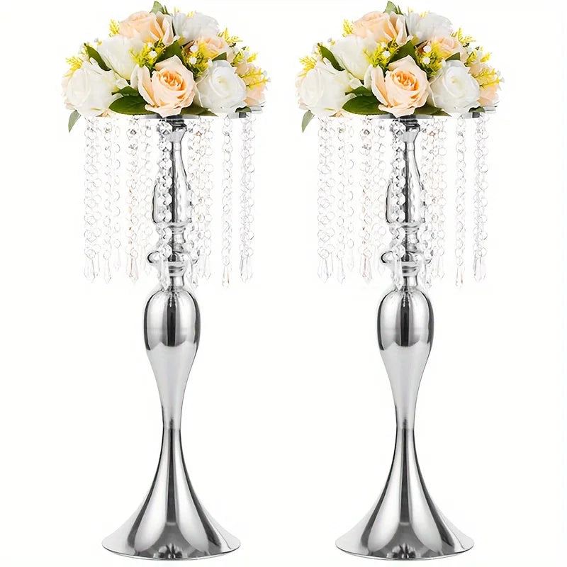 21.3 Inch High Crystal Flower Stand