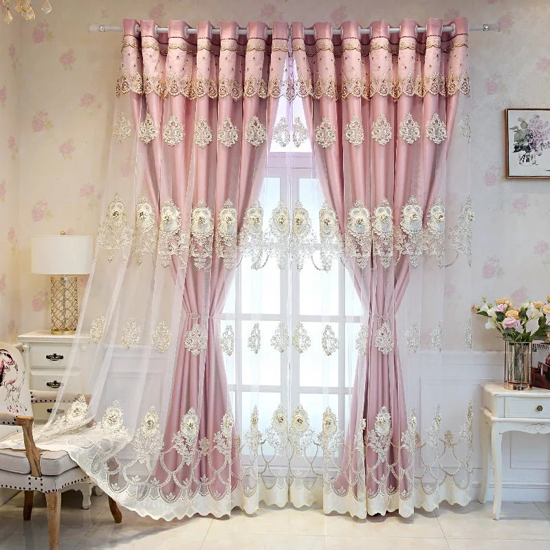 Curtains w/3D Embroidered Detailing