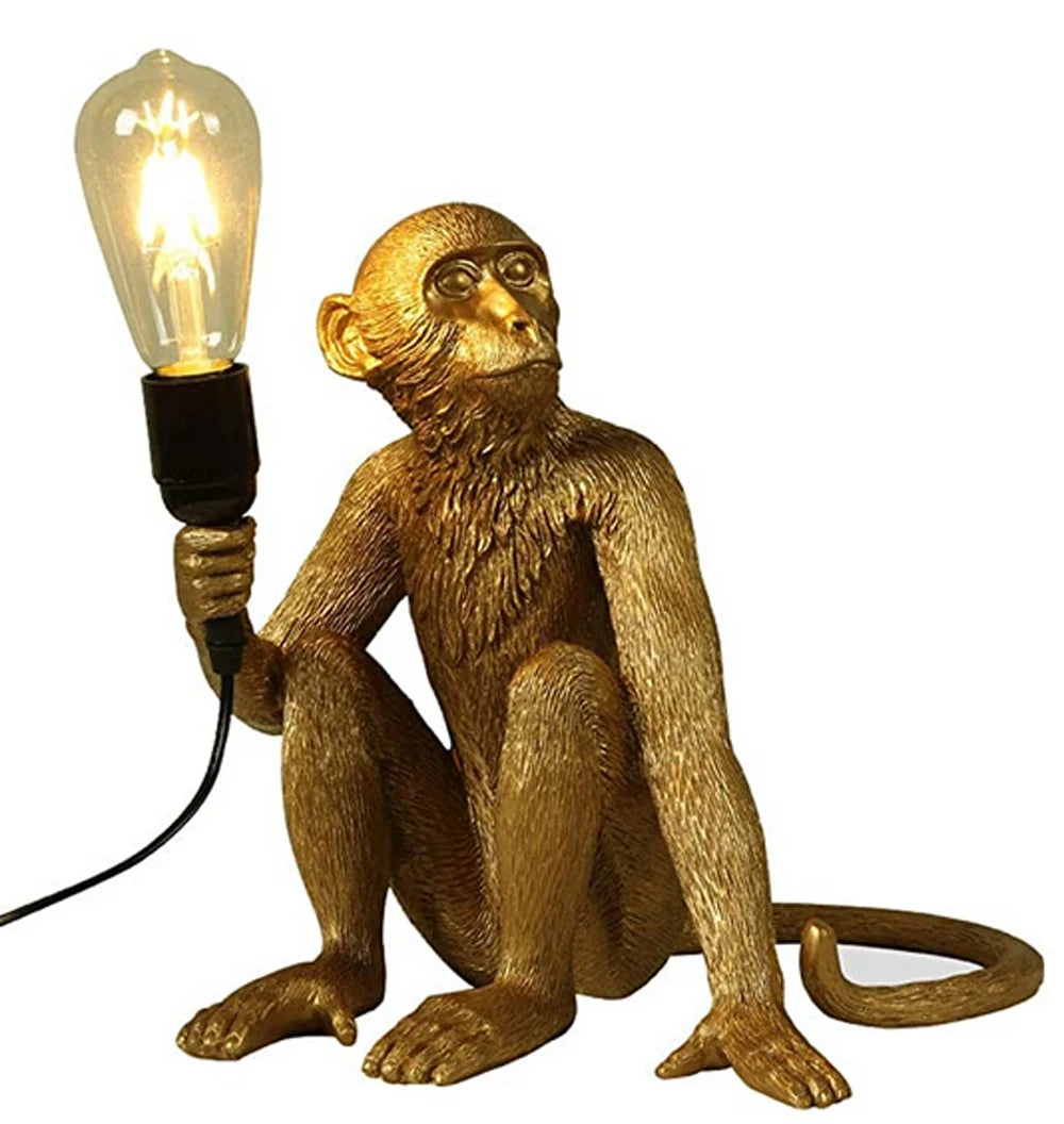 Resin Monkey Table Lamp