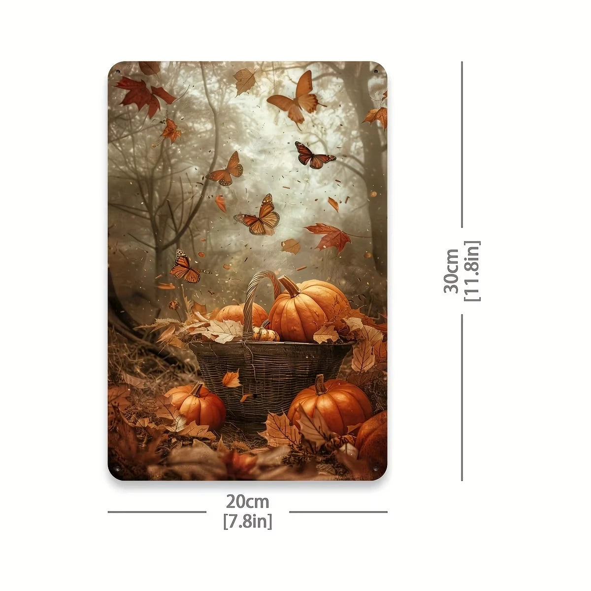 Iron Wall Art with Autumn Forest