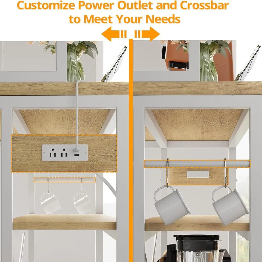 Island w Stools + Power Outlet