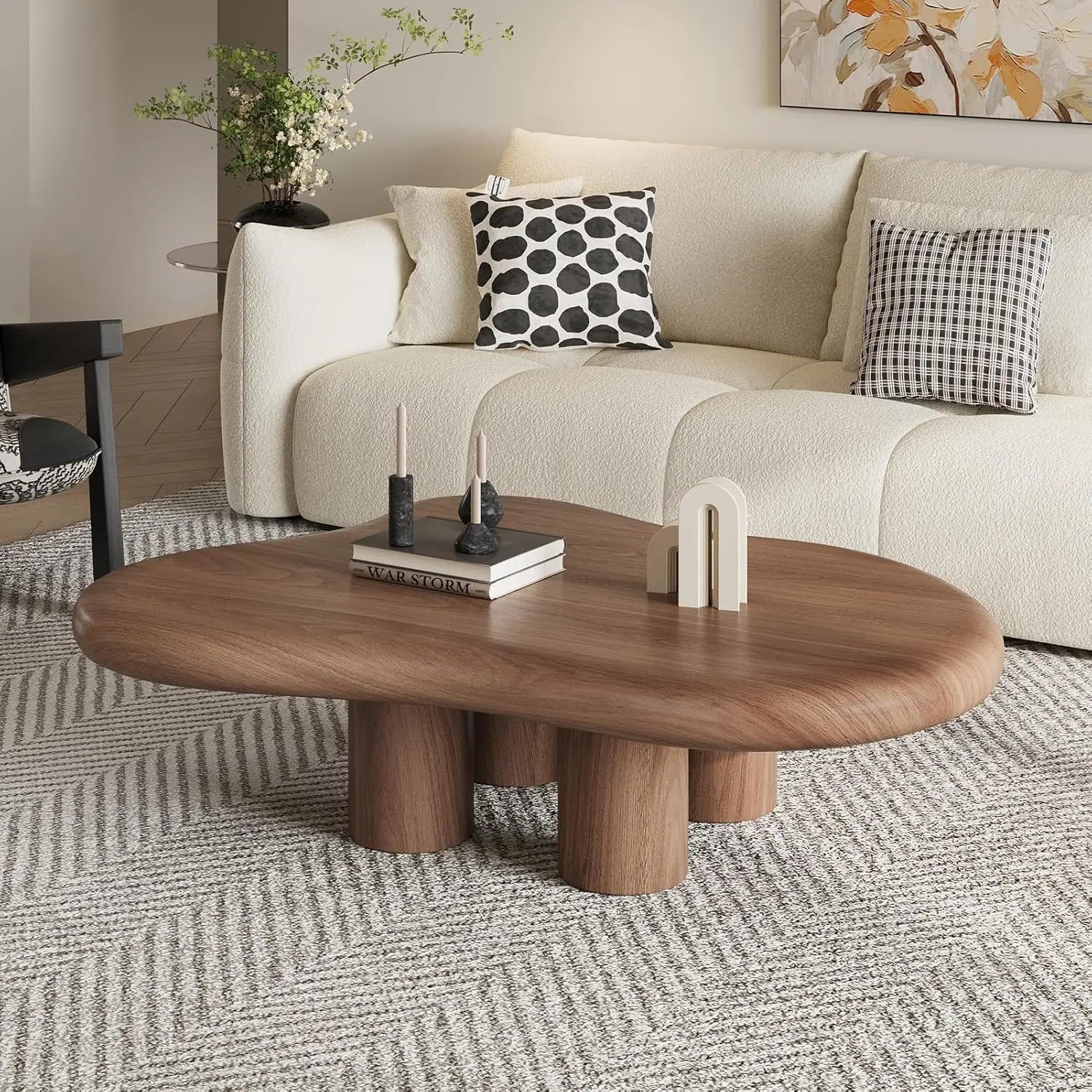 Unique Stone Top Coffee Table
