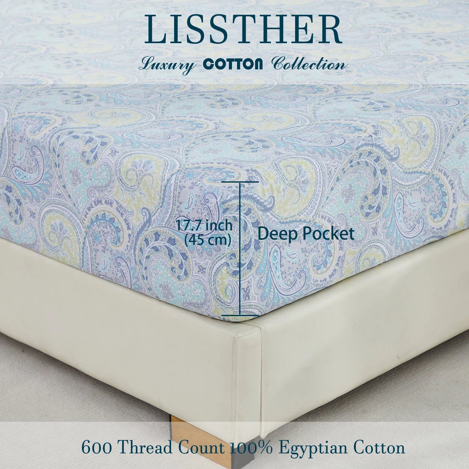 4pc Egyptian Cotton Fitted Sheet Set