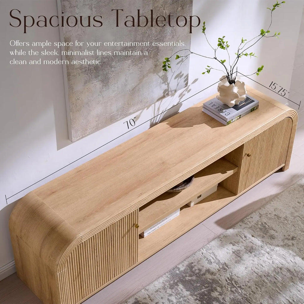 70" Modern Fluted TV Stand