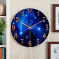 Blue Wall Clock for Living Room