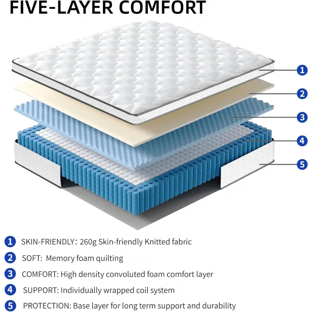 Electric Bed Gel Memory Foam