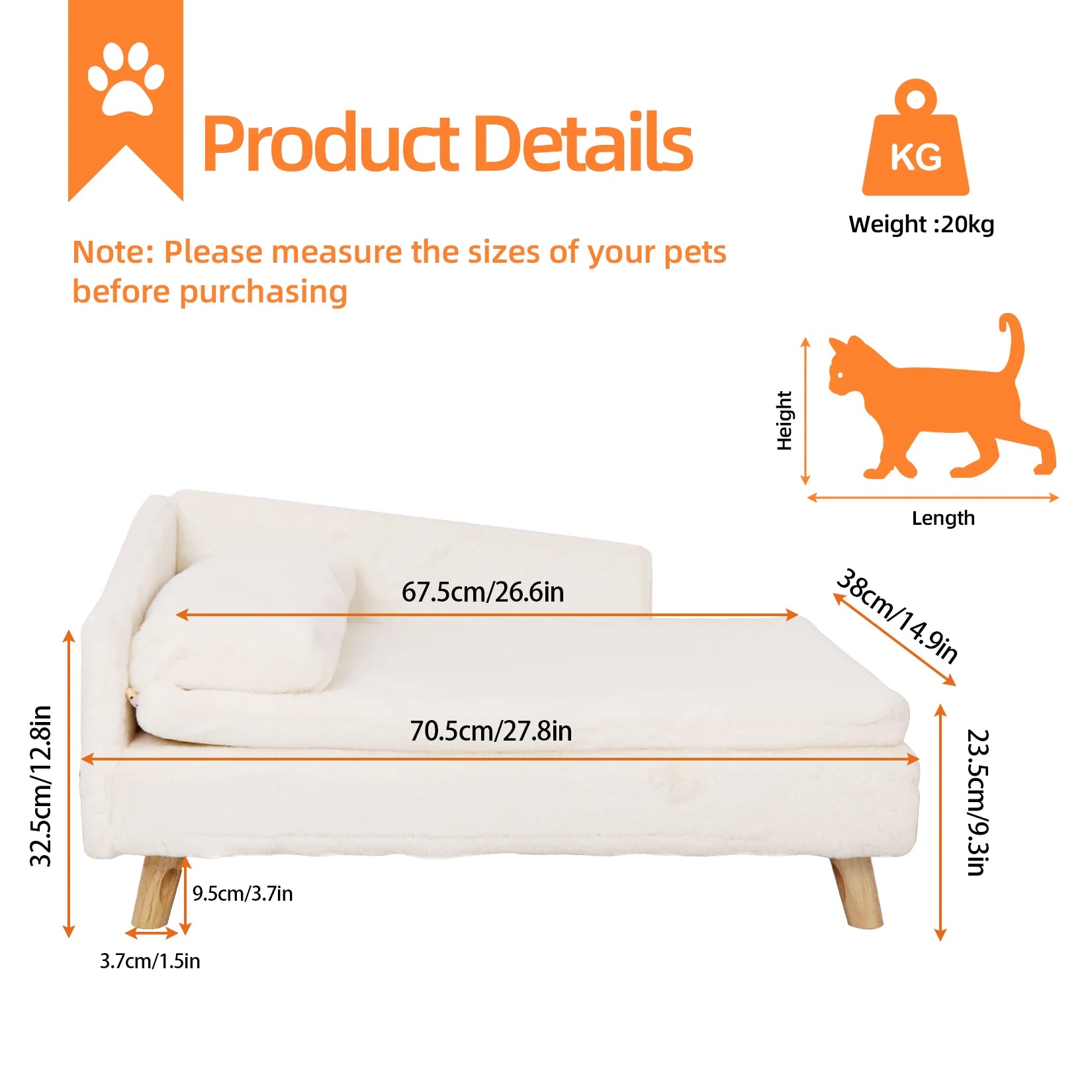 Waterproof, Pet Sofa Bed