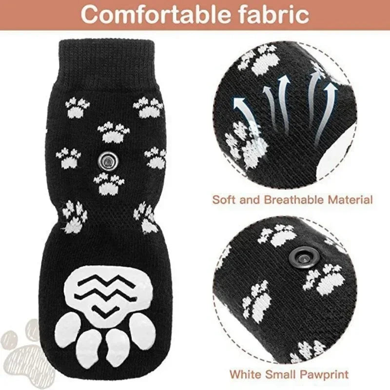 Anti Slip Dog Socks w/Straps