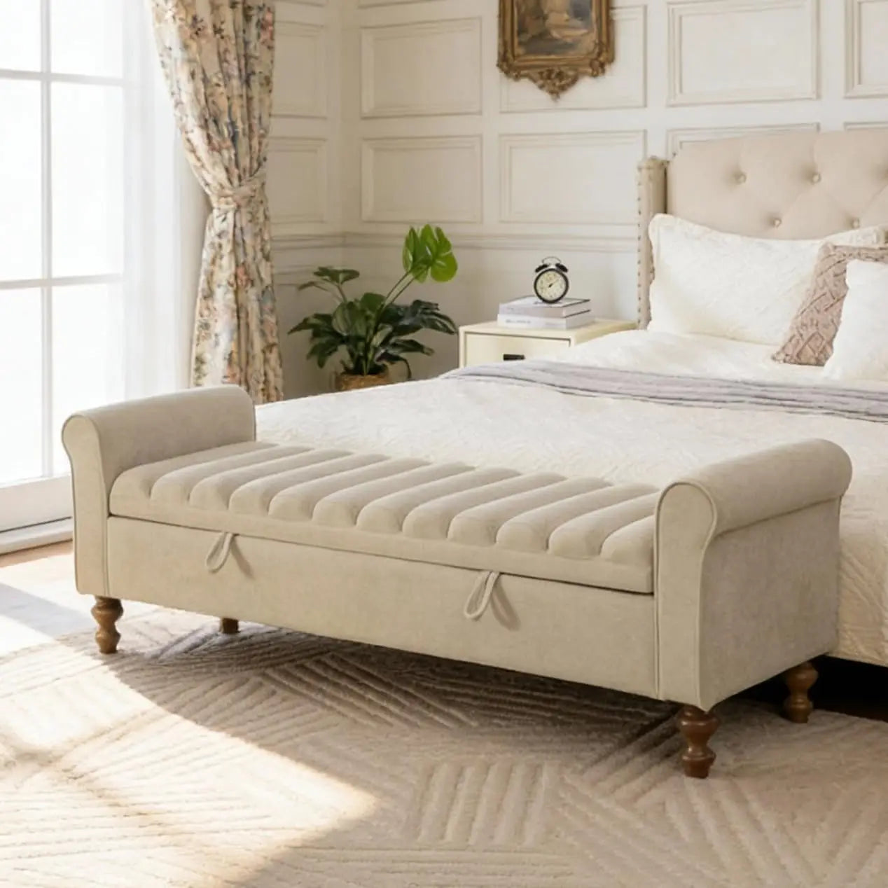 Large Storage Ottoman Bench