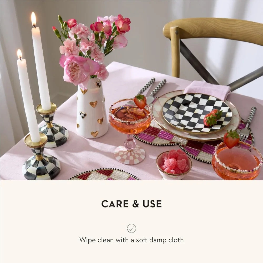 Short Black +White Ceramic Vase,