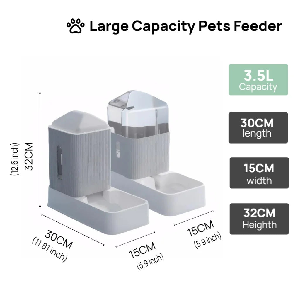 Auto Dog/Cat Food/Water Feeder