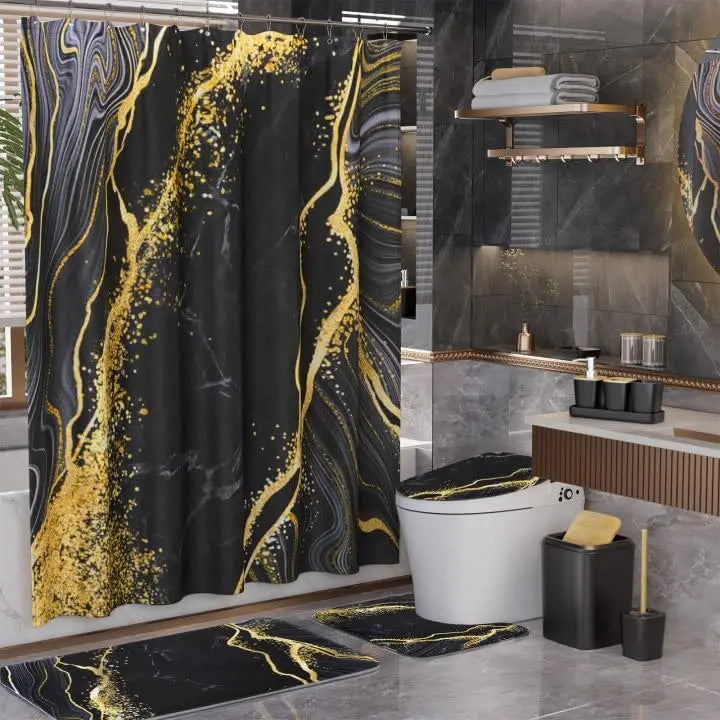 Shower Curtain Set w/Rugs