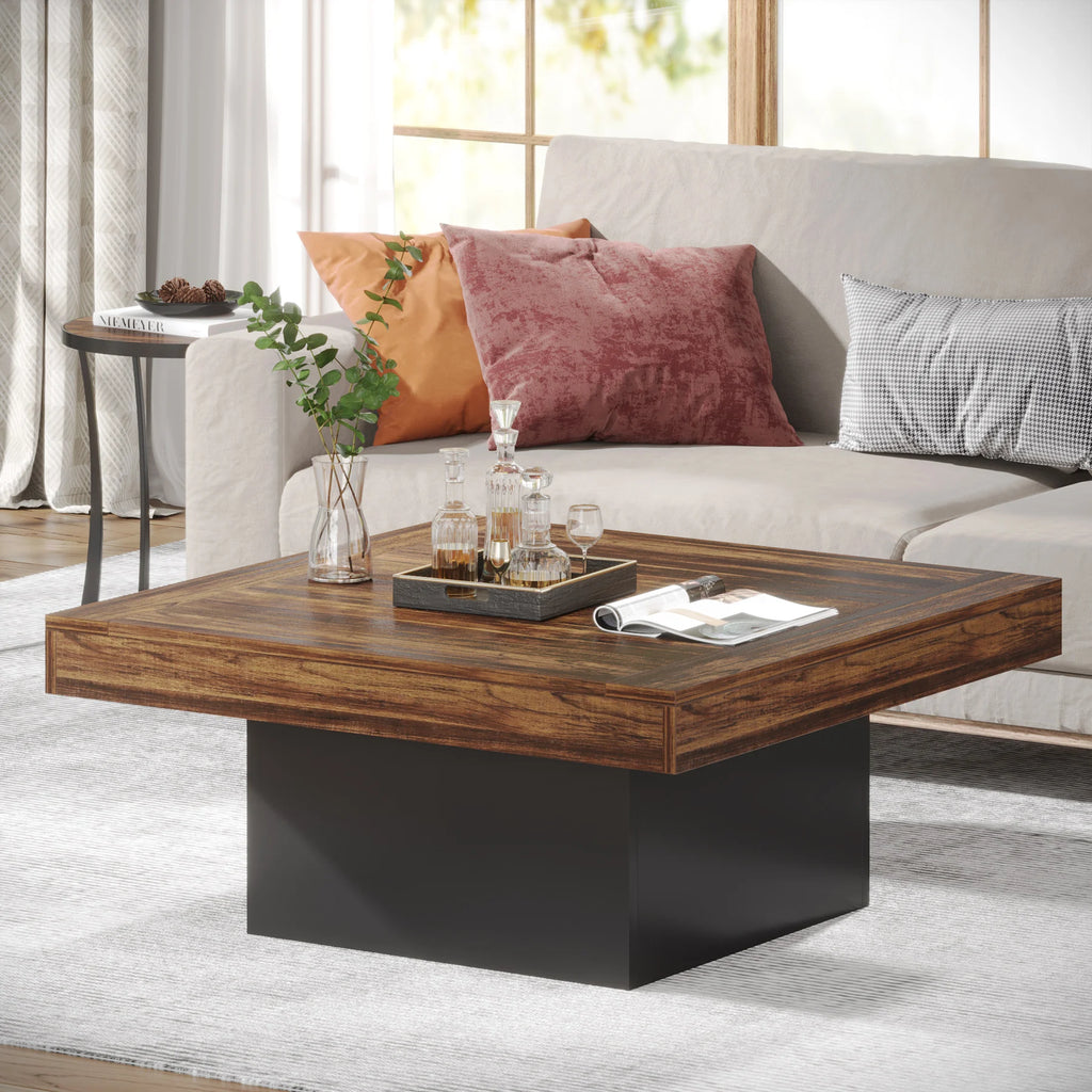 Low LED Wood Coffee Table