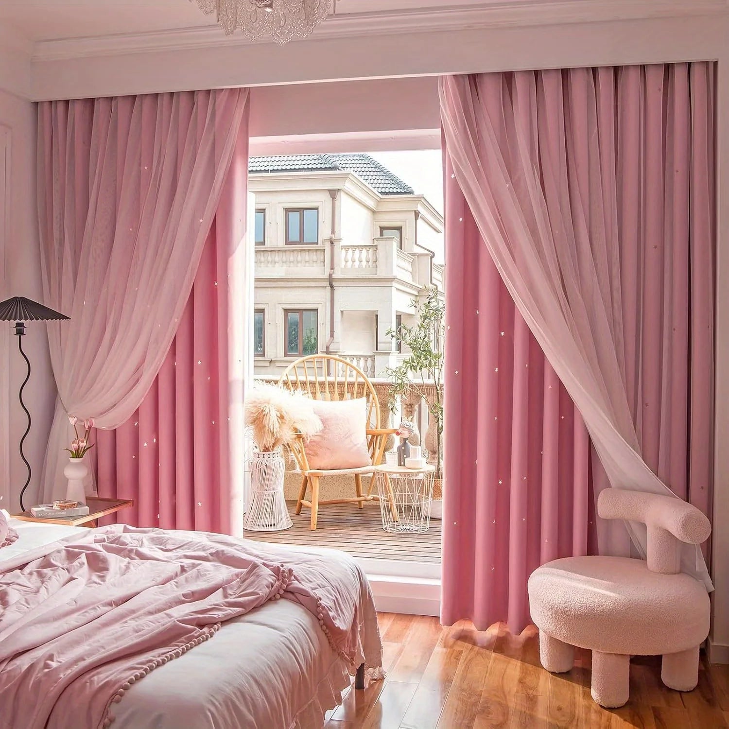 2  Girls Princess Blackout Curtains